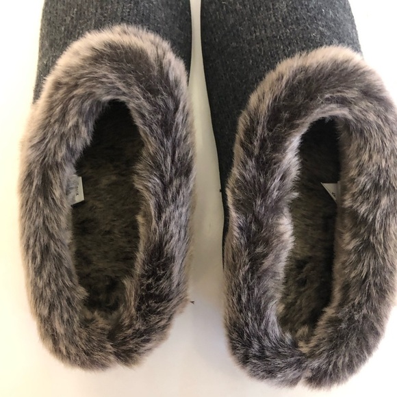 Acorn Women's Wool Blend Faux Fur Chinchilla Ragg Clog Slippers Size 9 1/2-101/2 - Picture 4 of 14